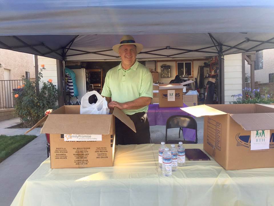 Mike Emerson donating his time to family promise